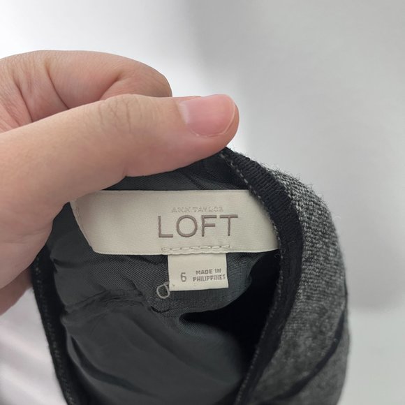 Ann Taylor Loft 87% Wool Gray Skirt Size 6 - Picture 6 of 9